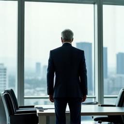 Executive in a C-suite office