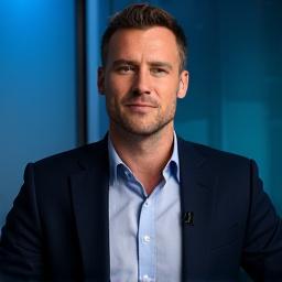 Man being interviewed for media